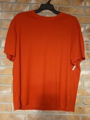 Athletic Works Men’s Orange Solid Crew Neck Short Sleeve T-Shirt 2XL
