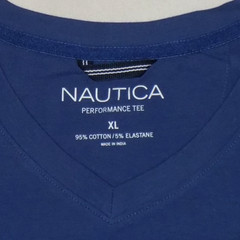 Nautica Men’s Active Stretch Performance V-Neck T-Shirts Undrcurent XL New
