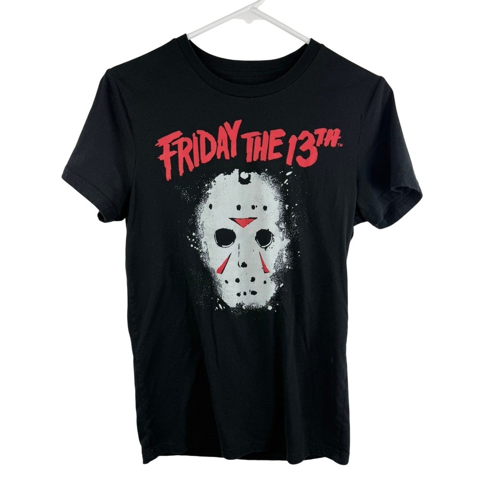 Mad Engine Friday the 13th Jason Voorhees Graphic T-Shirt Black Small S 34/36
