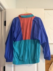 Vintage 90s Bold Spirit Colorblock Nylon Windbreaker Jacket Size medium Retro