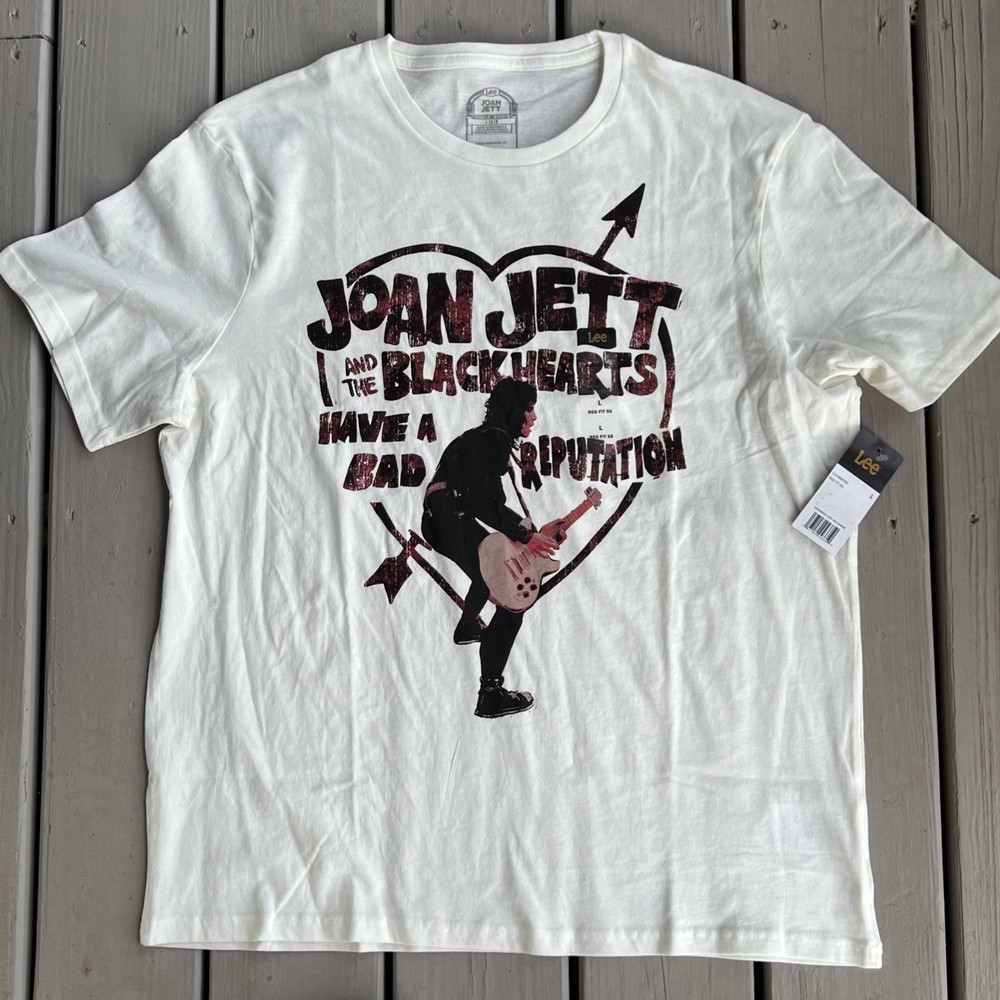 NWT Joan Jett And The Blackhearts Bad Reputation Graphic Band Tee Shirt Mens L