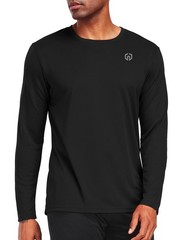 Men’s Workout Long Sleeve Running Shirts Mesh Fishing Hiking T-Shirts,5618,Bl…