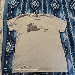 Gildan Softstyle & Bella+Canvas Bear Men’s Gray Graphic T-Shirts Size M