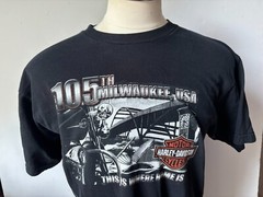 Harley Davidson Milwaukee House of T Shirt Men XL Black 105th Anniversary