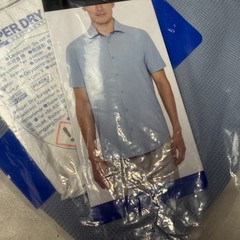Kenneth Cole Men’s Short Sleeve Button-Up Shirt Gray Size Large, NWT