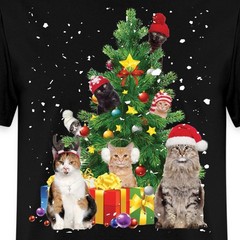 Christmas Tree Cats Catmas Men’s T-Shirt