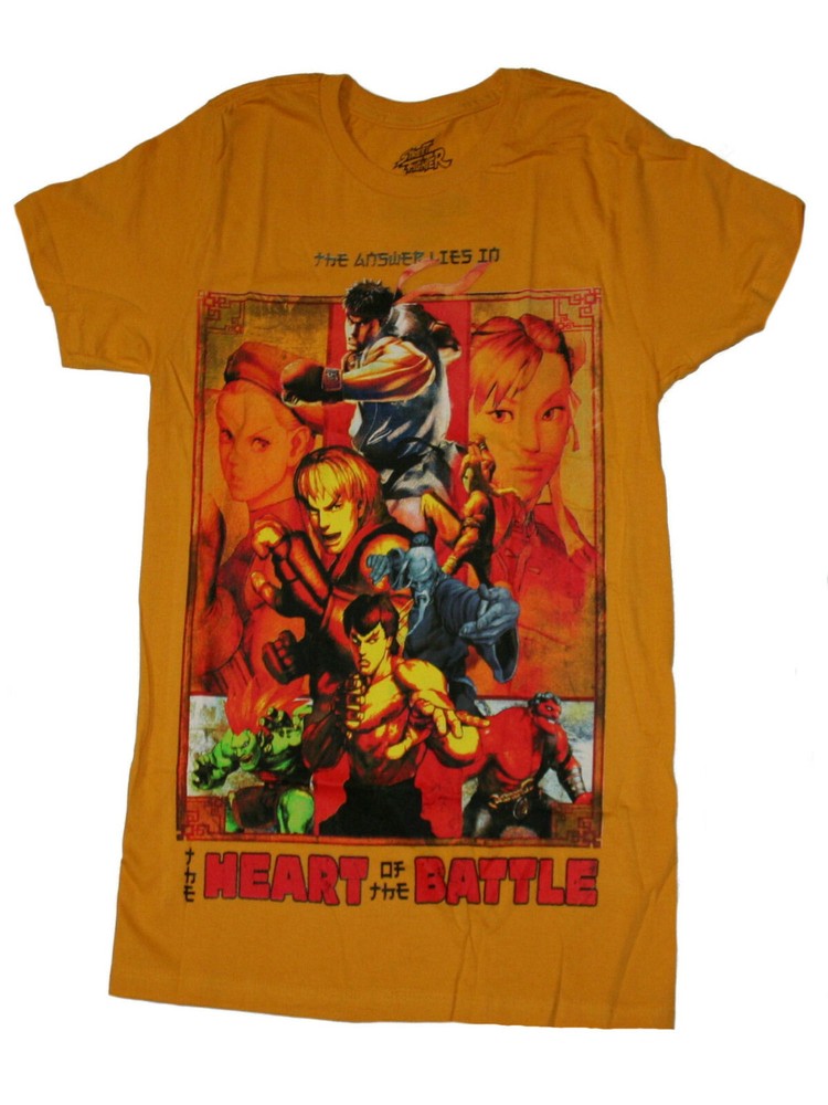 Street Fighter The Answer Lies In the Heart of the Battle Men’s T-shirt NEW