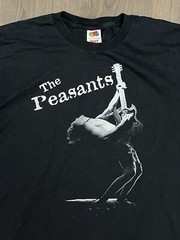 The Peasants T Shirt Vintage Black Large Indie Rock Boston Band Tee