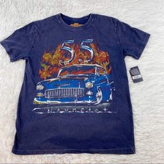 Lucky Brand New Men’s short sleeve crew neck Chevrolet graphic t-shirt blue