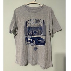 NASCAR Chicago Street Race T-Shirt Men’s L Blue Heather Art Deco Graphic 0850