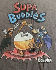 Adult Size Medium Gray Delta Dog Man “Supa Buddies” Tee