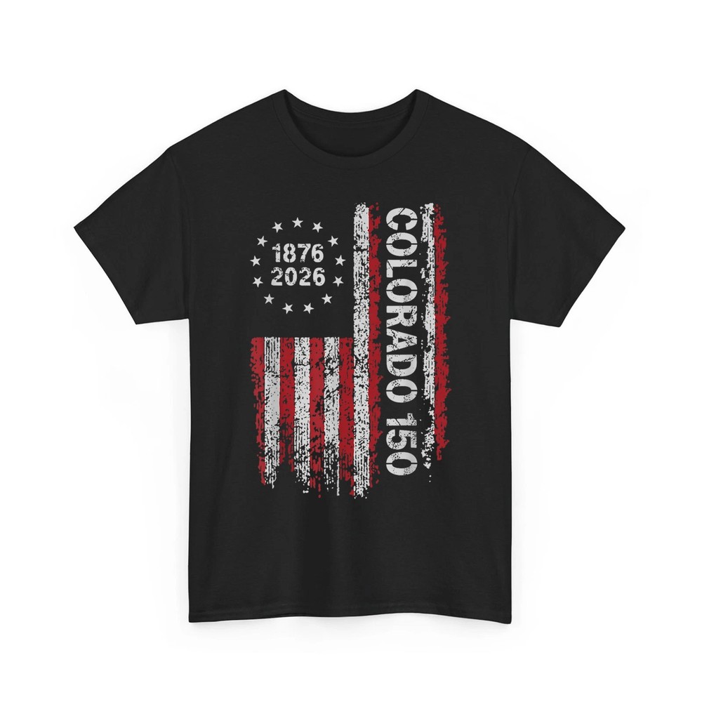 Colorado 150 Years American Flag 4th July 150th Anniversary Centennial T-Shirt