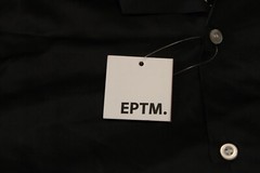 Men’s EPTM. NWT Black Satin Button Front Top Graphic Streetwear M Logo Skull