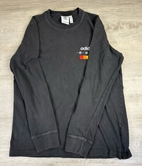 Adidas Long Sleeve Shirt Black Rainbow Graphic Logo Chest 39” Length 27” Mens M