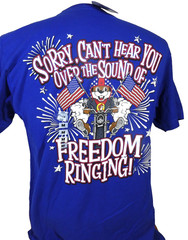 Buc-ee’s Beaver T-Shirt M Blue Tag & Sticker USA Freedom Independence Day 250th