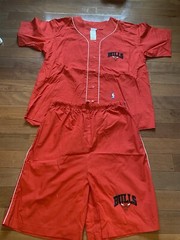 Rare Deadstock Vintage 80s Chicago Bulls 2 Piece Shirt And Shorts
