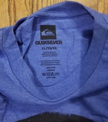 Vintage 90s Quicksilver T Shirt Blue YOUTH Size XL Surf Skate Fun Beach Surfing