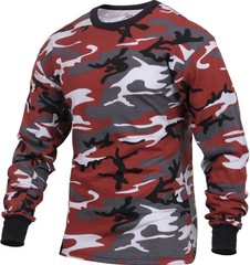 Rothco 3175 Military Tactical Red Camo Camouflage Long Sleeve T-Shirt – Size 3XL