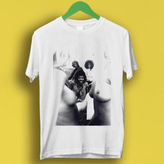 Jimi Hendrix at Maui Hawaii 1968 Hippie Chicks Music Retro Tee T Shirt P2231