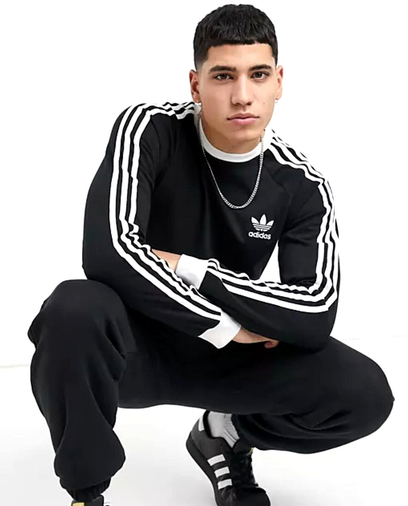 NEW MEN’S ADIDAS ORIGINALS CALIFORNIA TREFOIL LONG SLEEVE SHIRT~ SMALL ~ IA4877