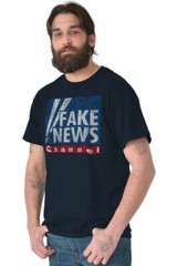 Fake News President Donald Trump Political Womens or Mens Crewneck T Shirt Tee
