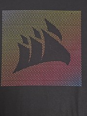 Stanley/Stella Rocker Organic Cotton Black Gradient Block Graphic Tshirt Medium