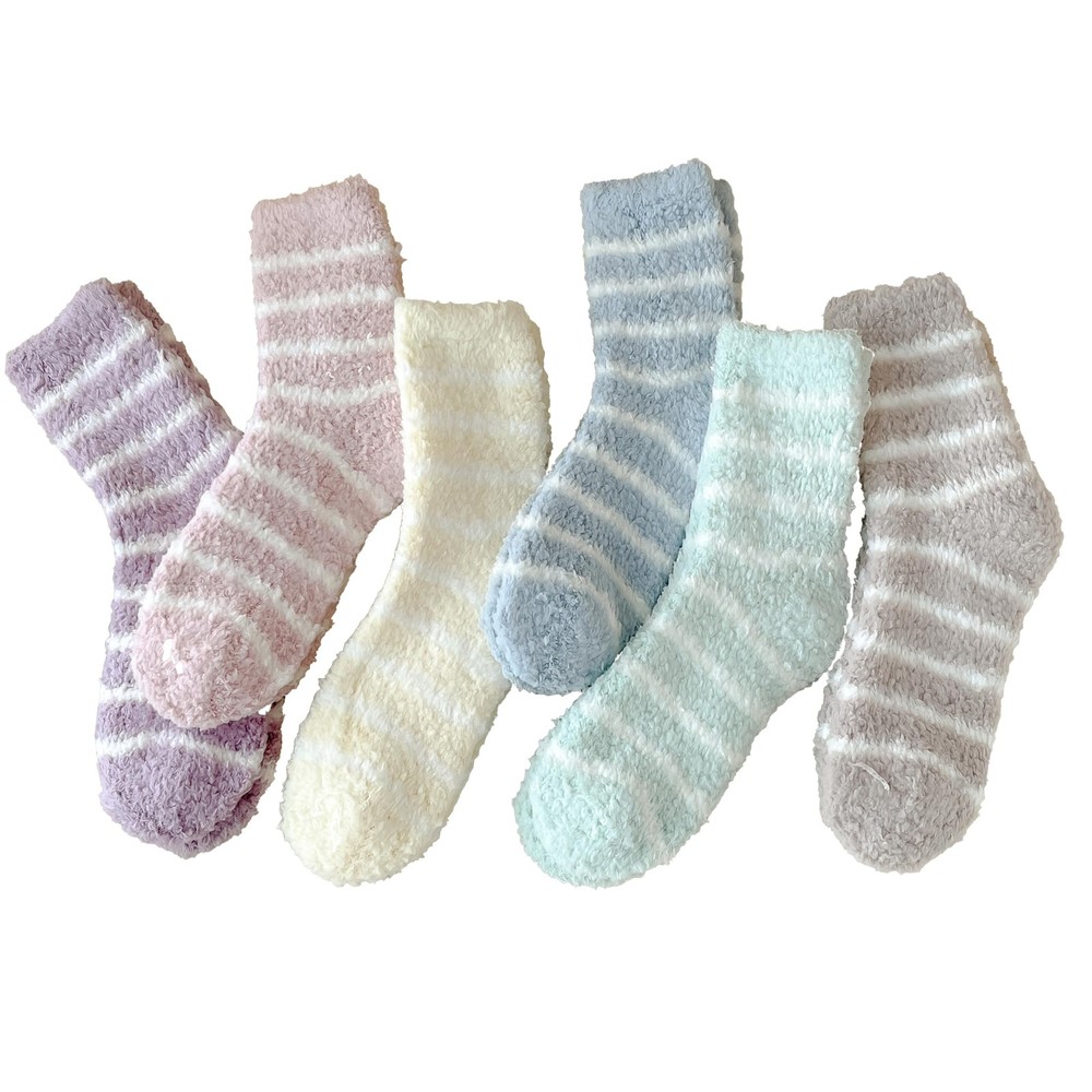 Women Fuzzy Slipper Socks Microfiber Soft Warm Cozy Plush Fluffy Fleece Winter