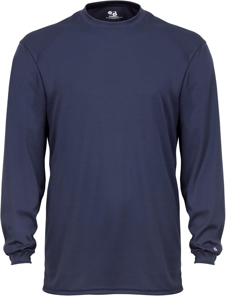 Badger Sportswear B-Core Long Sleeve T-Shirt (4104) NEW, Navy