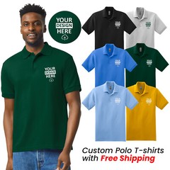Personalized Customized Polo Your Logo Photo & Text Men’s Shirt USA New Gift Tee