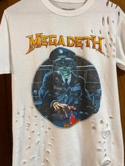 T-shirt white Megadeth unisex size XXL Catton