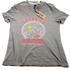 Chubbies The Van Life Graphic T Shirt Gray XL The Weekend Has Arrived Tee