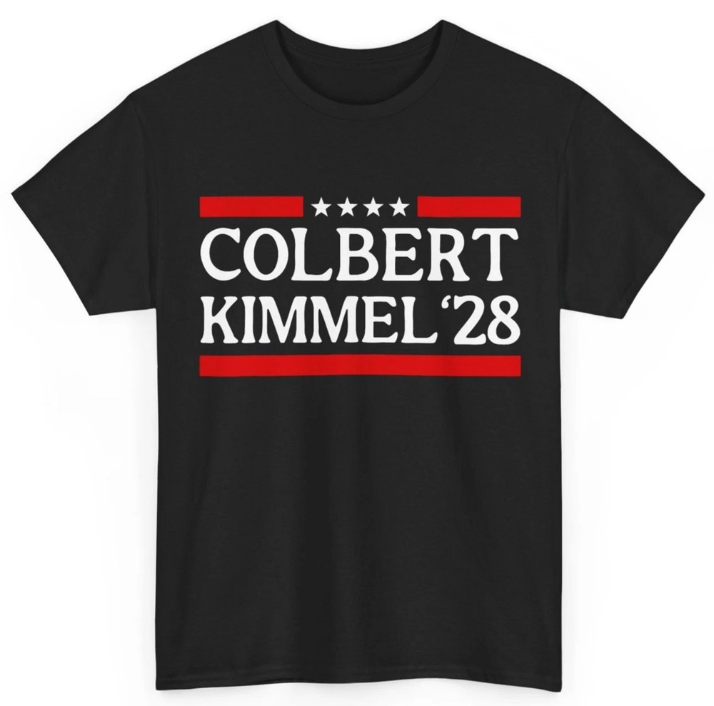 Funny Kimmel Colbert 2028 T-Shirt Mens Vintage Graphic Tee Cotton