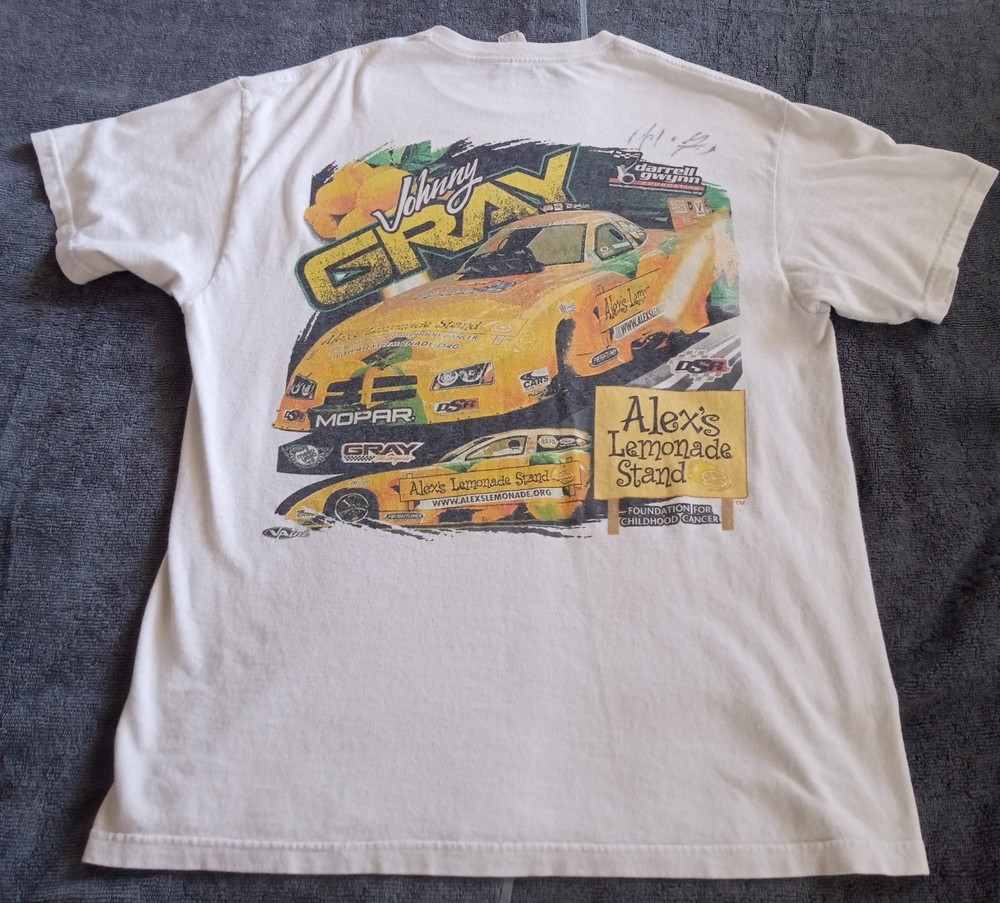 Alexs Lemonade Stand Tshirt Large Graphic Johnny Gray Darrell Gwynn Autograpgh