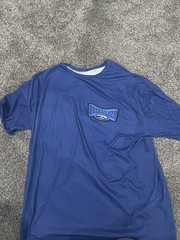 Quiksilver Men’s L Blue Graphic Logo Crew Neck Short Sleeve Lightweight Tee
