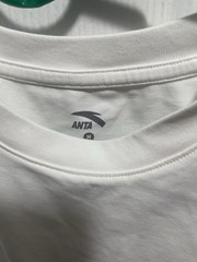 Anta Sports T-Shirt Men’s Medium White Short Sleeve Crew Neck Graphic