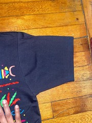 Vintage 90s Eyes on California Tropical Sea Life Neon Puff Print T-Shirt