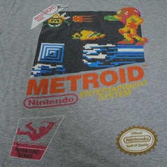 Nintendo Metroid NES Samus Aran T-Shirt Men’s Size L Gray Adventure Series T0431