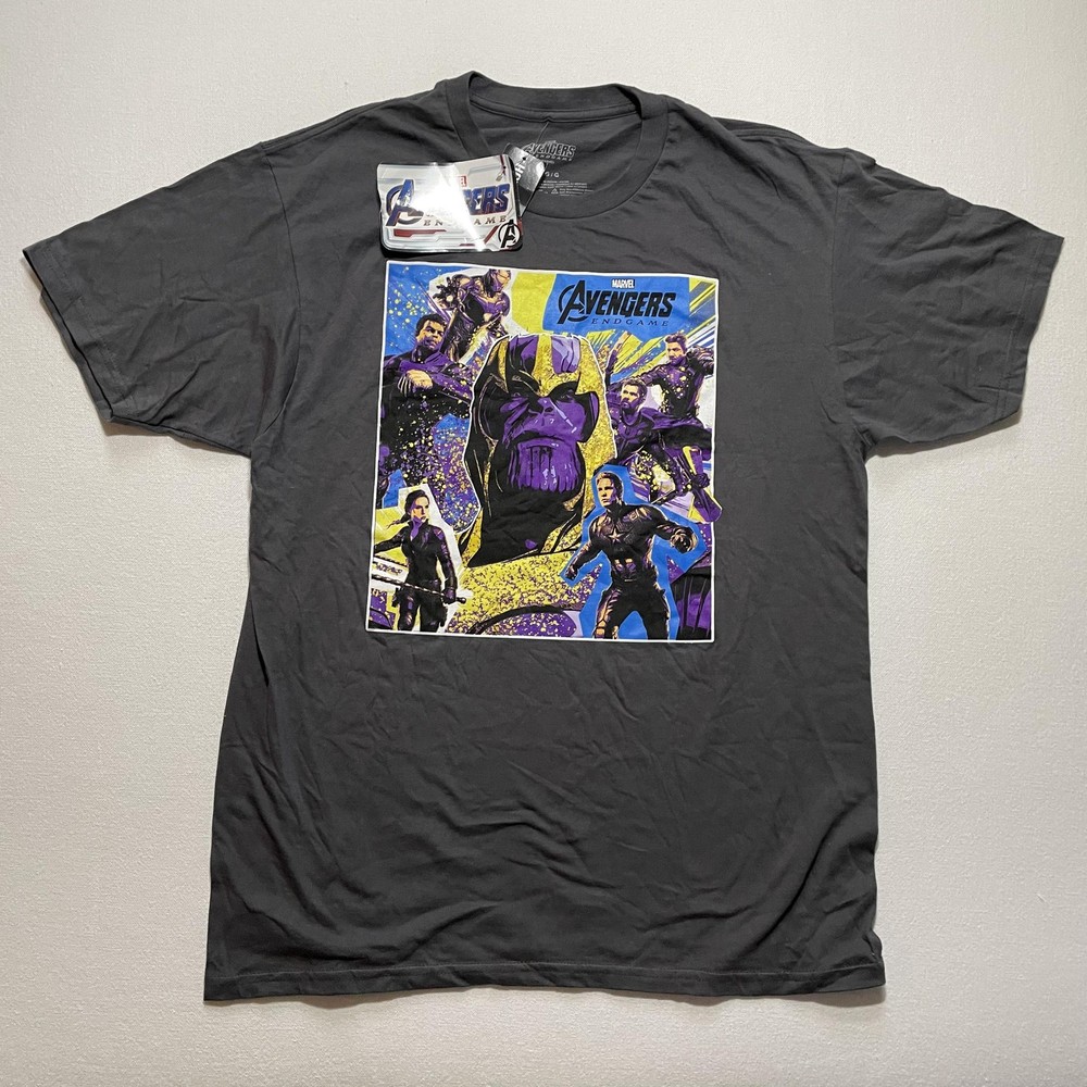 Marvel Avengers Shirt Mens Large Endgame Movie Comic Thanos Promo New