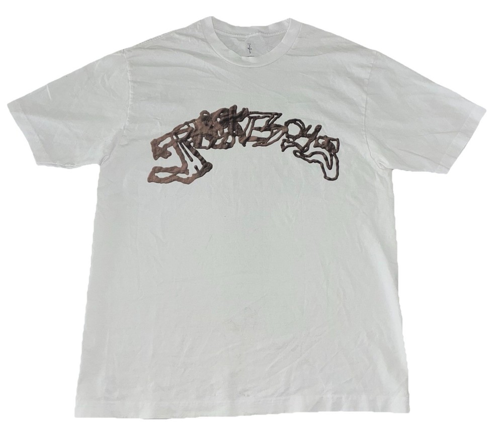 Travis Scott T Shirt L White JackBoys 2 C2 Tee NEW *spots