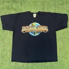 Rare Vintage Universal Studios Hollywood Puff Print Style Promo Shirt XXL Navy
