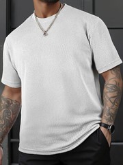 Men’s Short Sleeve Round Neck T-Shirt Classic Casual Slim Fit Shirts