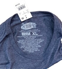 Seinfeld Comedy TV Show George Costanza Kramer Elaine T-shirt Size XL Blue