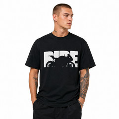 Vintage Ride Motorcycle Graphic T-Shirt Men’s Biker Street Style Tee