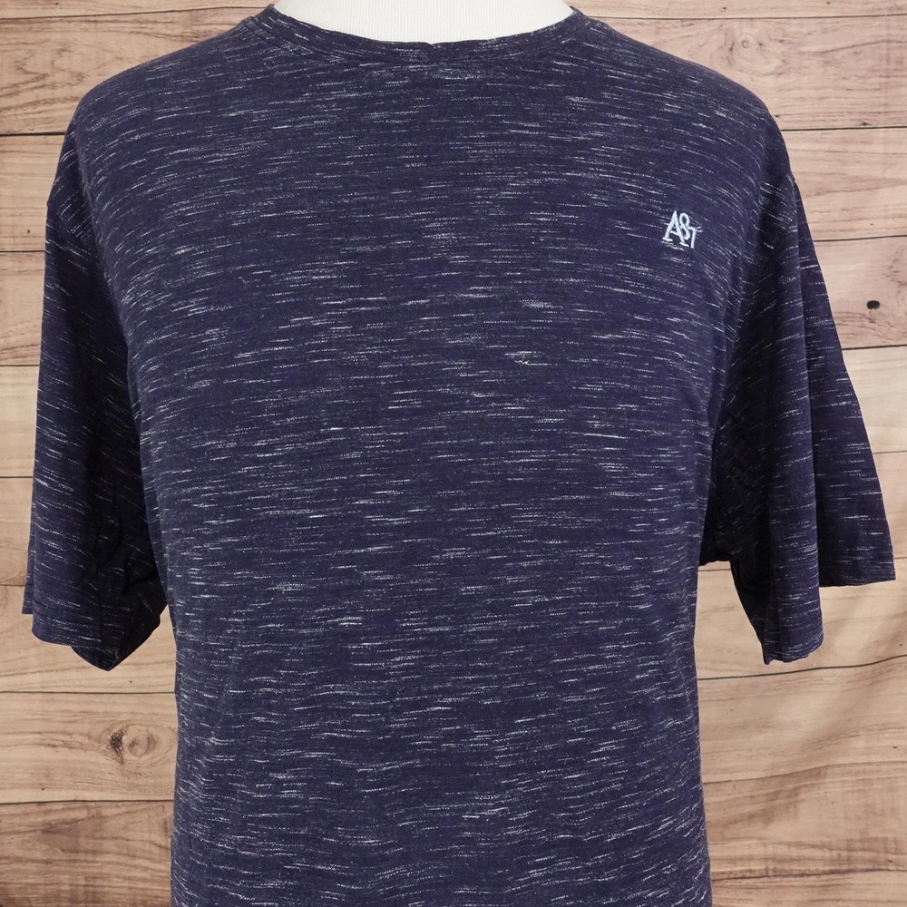 Aeropostale Shirt Mens 4XL Blue Short Sleeve Space Dye Heather Logo Tee T-Shirt