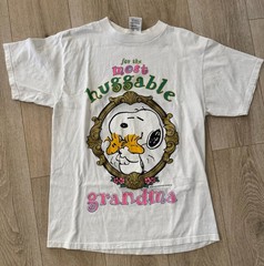 Vintage Snoopy Woodstock ‘For the Most Huggable Grandma Tultex 100% Cotton Large