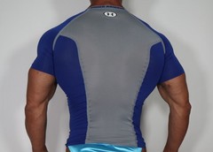 MEN’S COMPRESSION BLUE RAGLAN SHIRT SIZE SMALL
