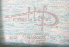 Reel Life Mens Stretch Round Neck T-Shirt Short Sleeve Size XL Light Blue