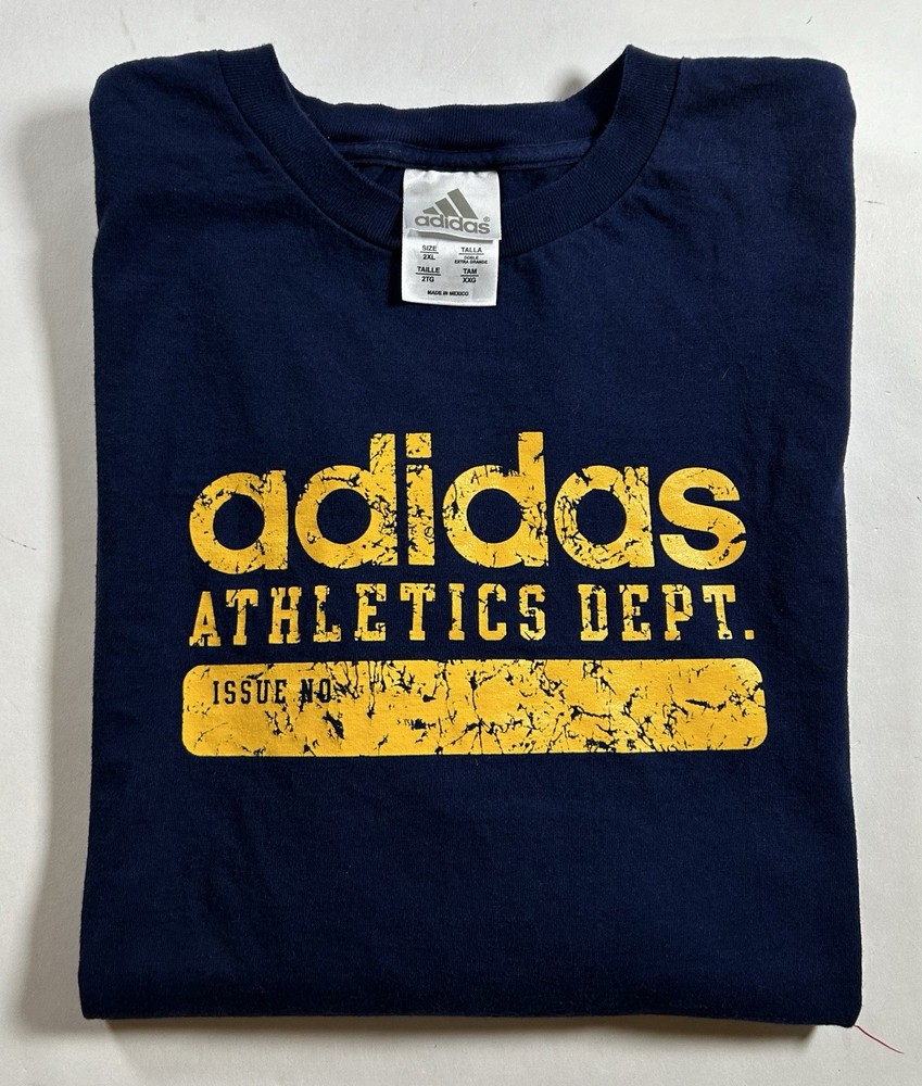 Vintage Adidas Athletic Dept. Issue No. Tee 2XL 27×31 Inches Athletic Sportswear