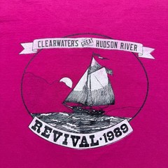 Vintage 80s 1989 Revival Clearwater’s Great Hudson River Festival Shirt – Large