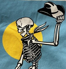 Artist Union T Shirt Large Skeleton Cowboy & Horse